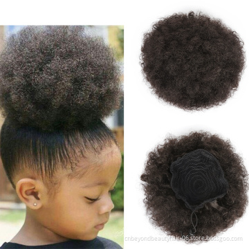 Puff Synthetic Hair Bun Chignon Hairpiece Drawstring Ponytail Kinky Curly Short Afro Bun
